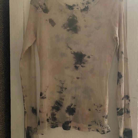 RAQUEL ALLEGRA OFF-WHITE COTTON T-SHIRT IN PSBLK PASTEL BLACK. NWT - Picture 2 of 6